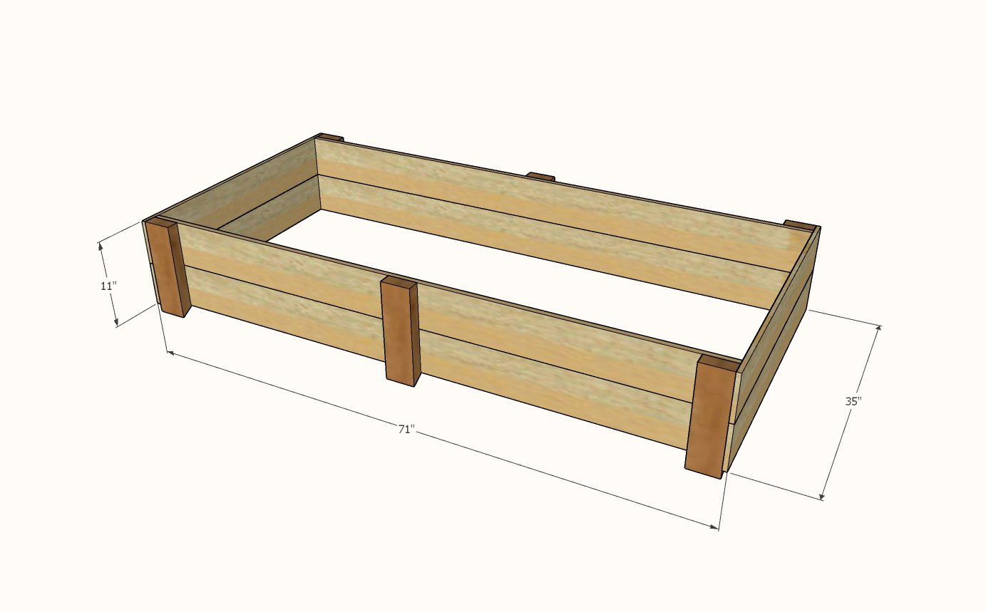 Cedar Raised Garden Beds From Fence, Raised Garden Bed Measurements