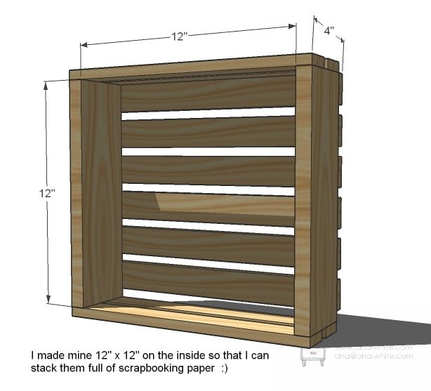 dimensions for wood lath crates