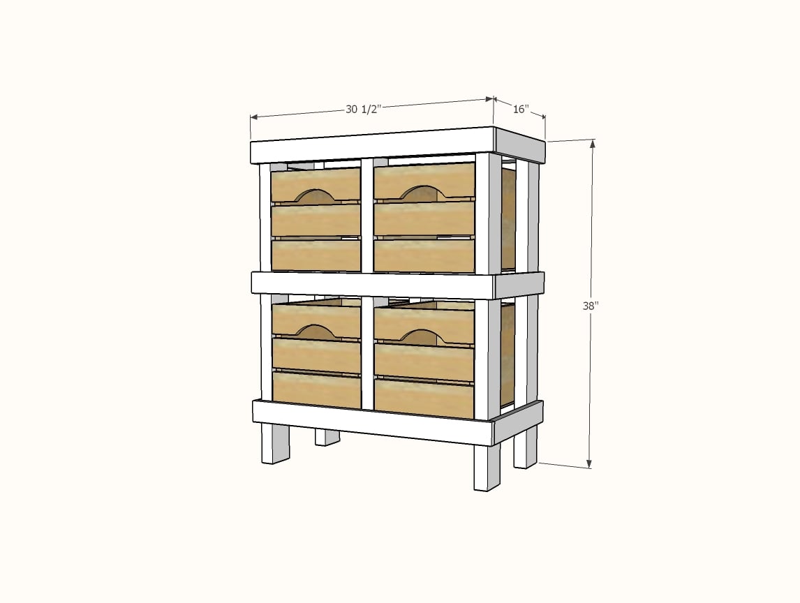 diy dresser for crates