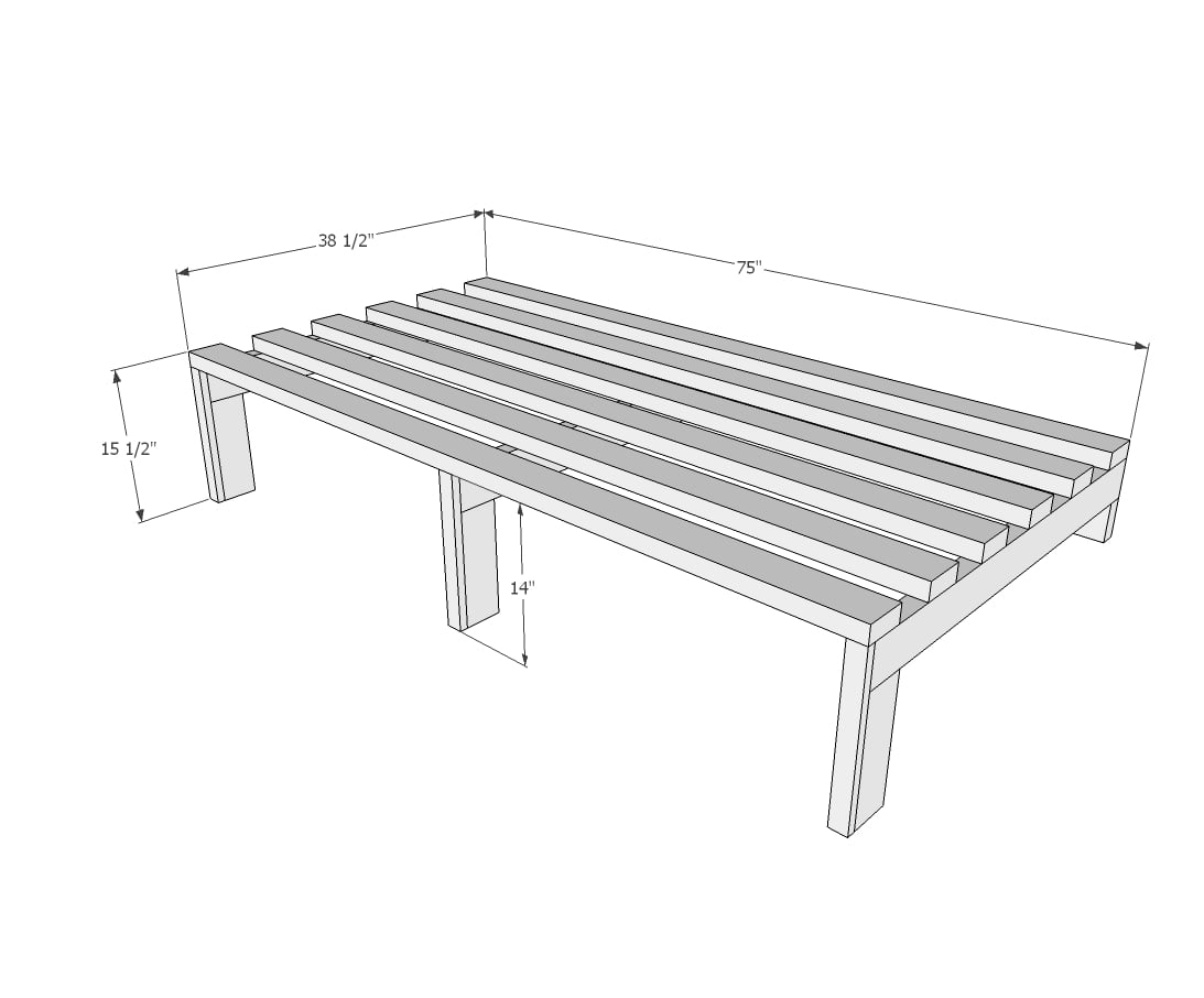 simple diy daybed 2x4