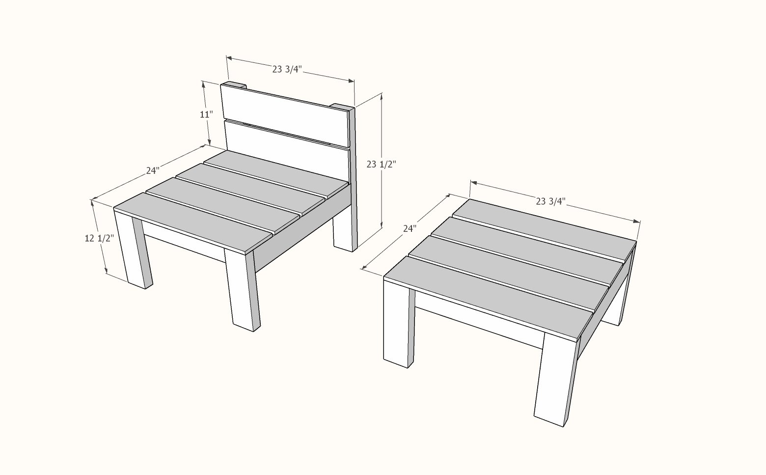 dimensions for modular sectional