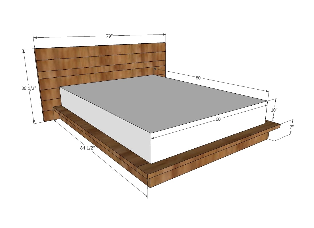 Rustic Modern 2x6 Platform Bed Ana White