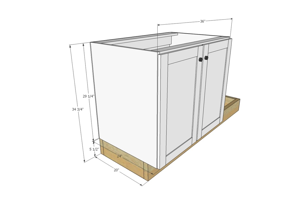 Euro Style Kitchen Sink Base Cabinet For Our Tiny House Kitchen