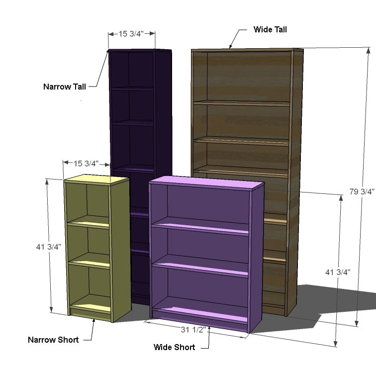 Pine 1x12 Bookshelves Ana White, How To Build Bookcase Shelves