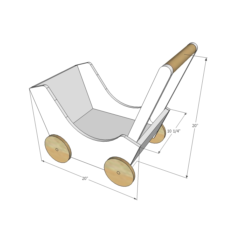 wood doll stroller free plans