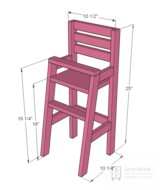 doll high chair plan