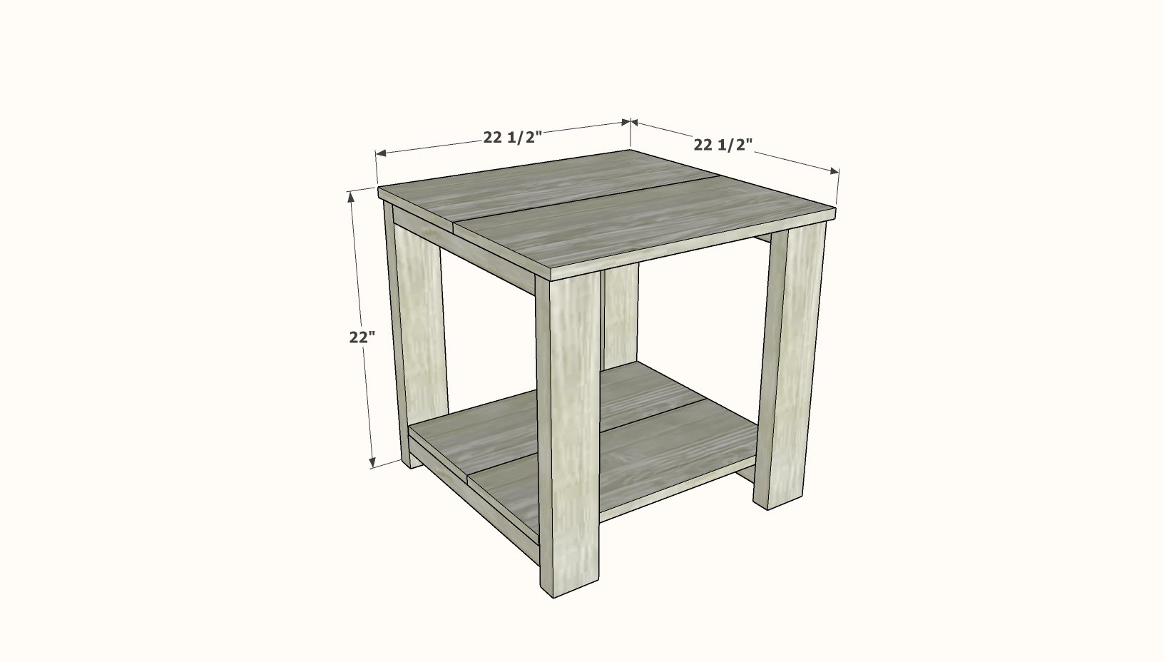 dimensions for super simple side table plans