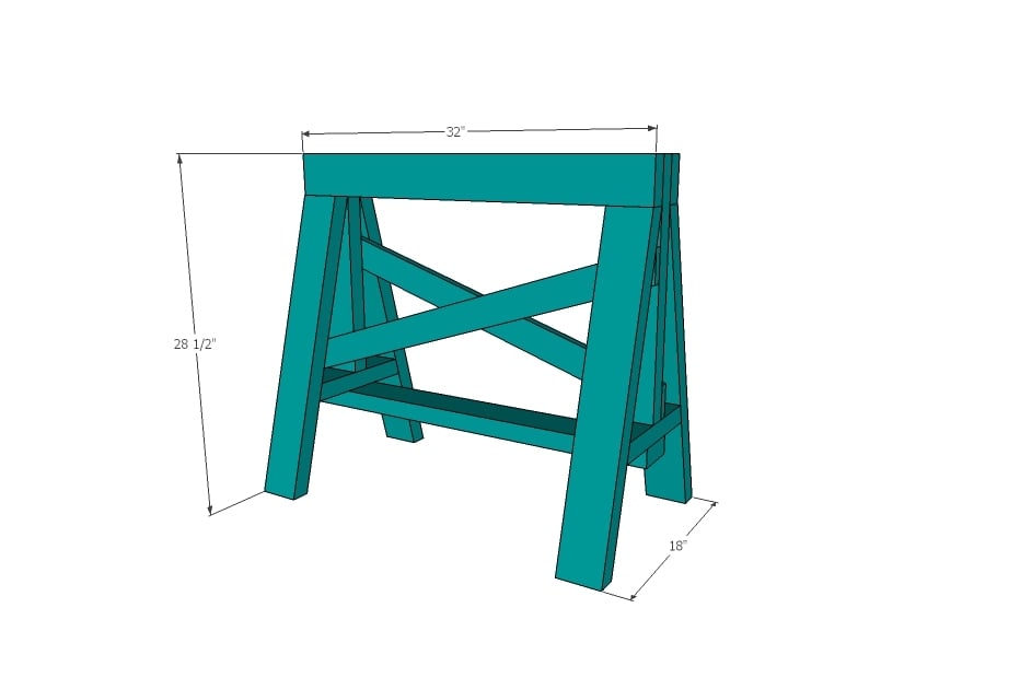 heavy duty sawhorse plans