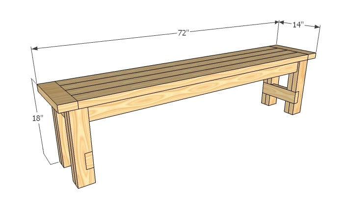 Farmhouse Bench - No Pocket Holes Version Ana White Farmhouse Bench - No Pocket Holes Version Ana White