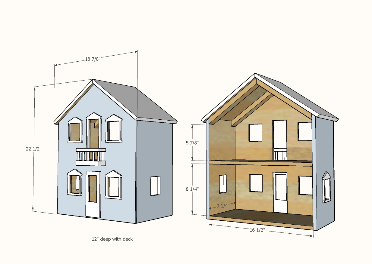 farmhouse dollhouse dimensions woodworking plans
