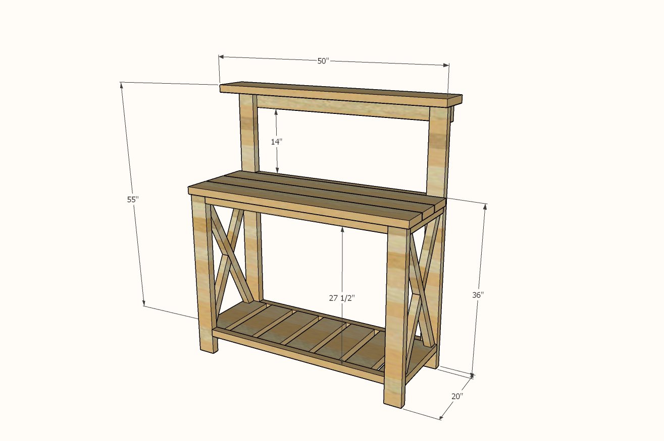 Potting bench dimensions