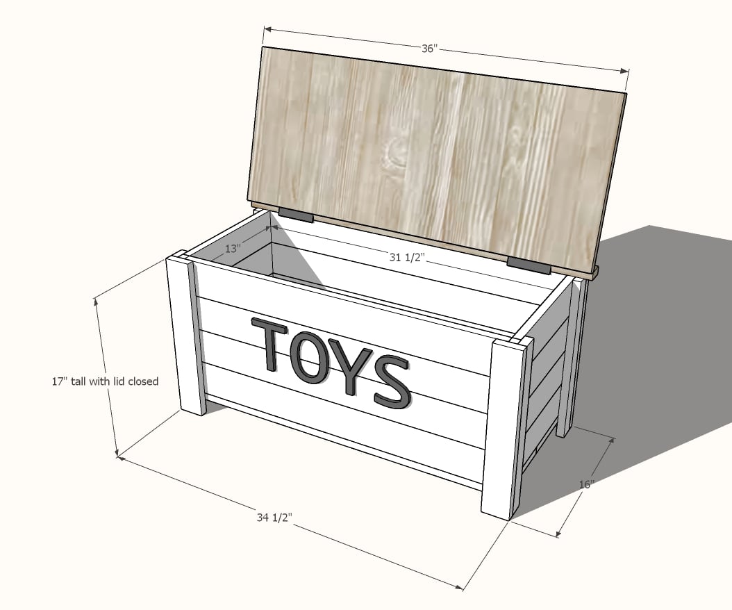 white toy storage chest