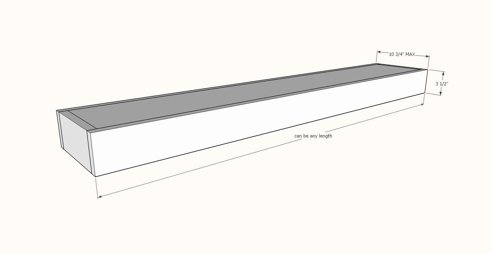 diy floating shelves dimensions