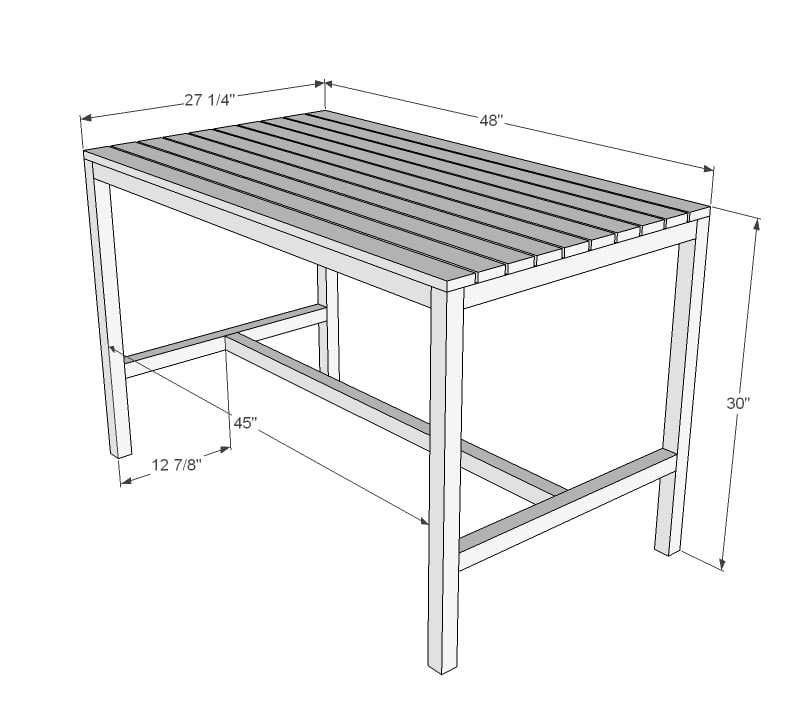 small outdoor dining table