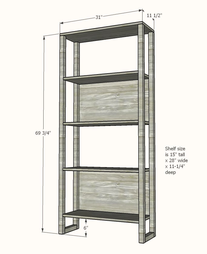 $30 Industrial Bookshelf