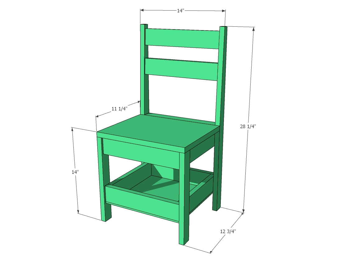 kids chair dimensions