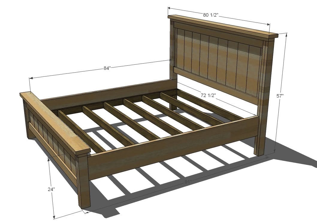  Farmhouse  Bed  California King  Size  Ana White