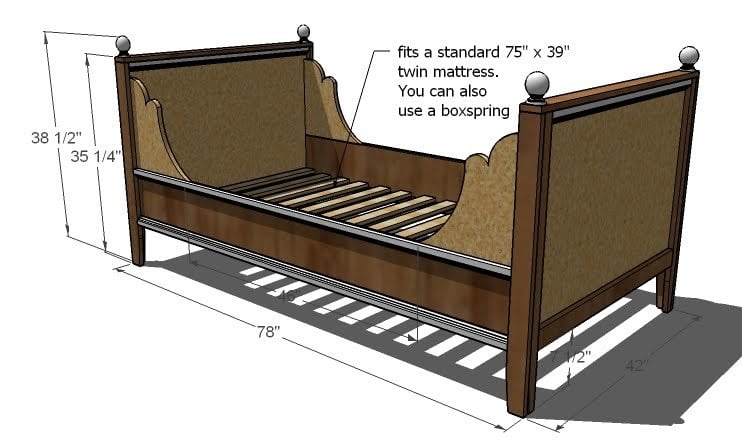 diy wood daybed