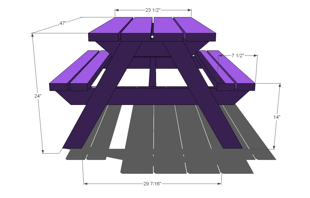 kids table size