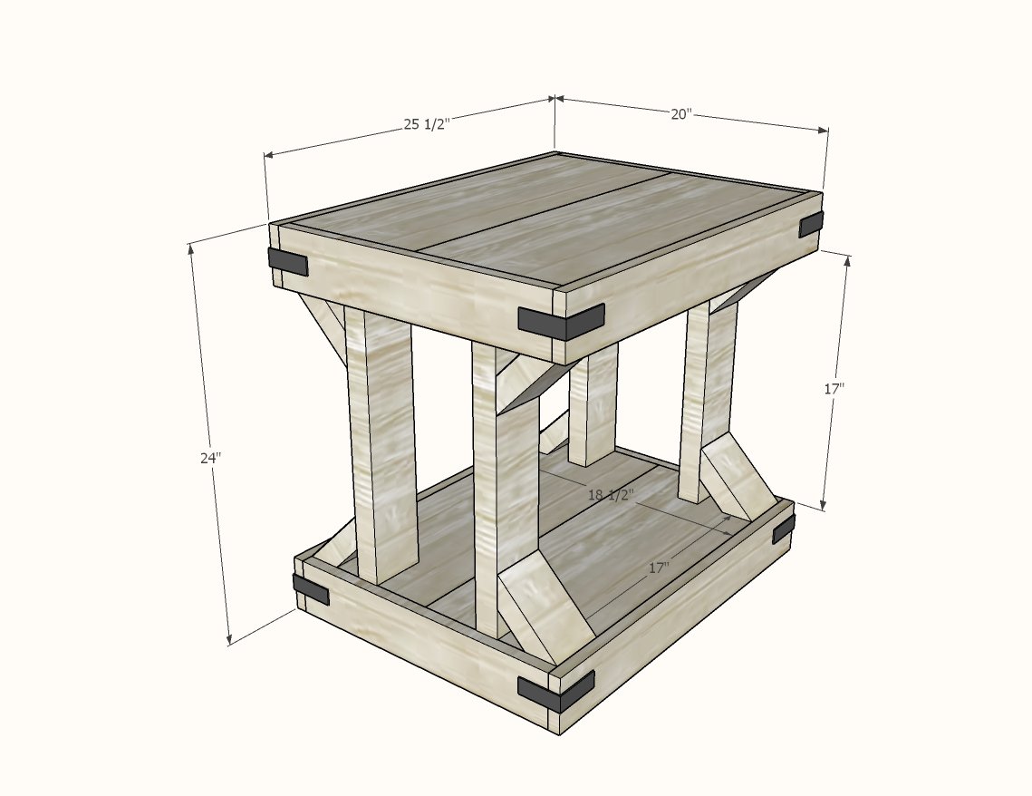 end table dimensions