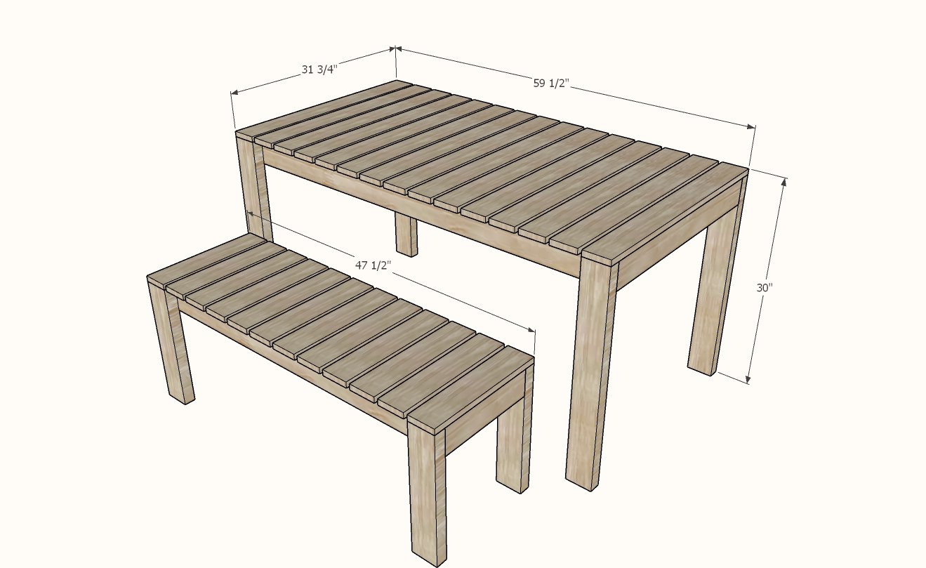 Simple Outdoor Dining Table | Ana White