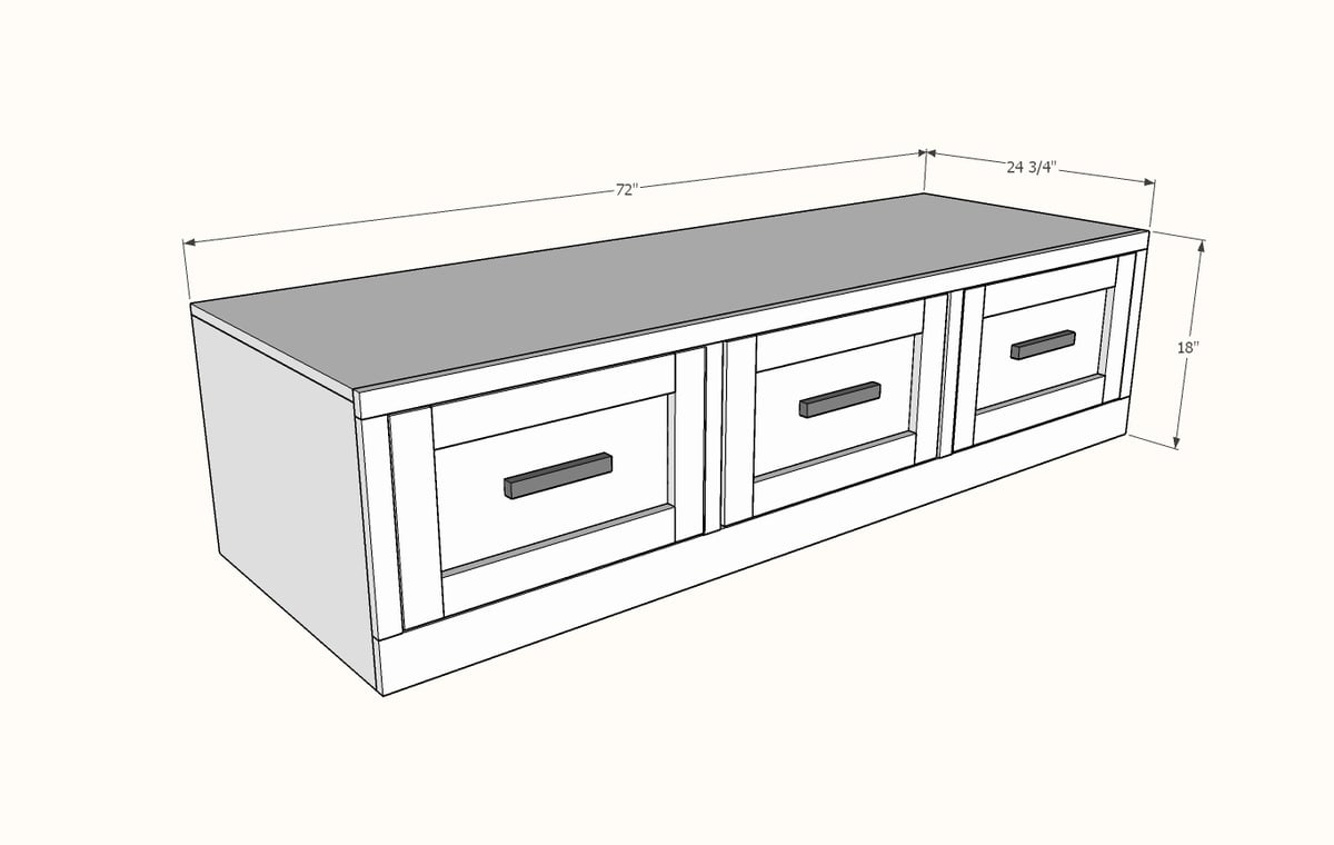 Mudroom Bench With Easy Drawers Ana White