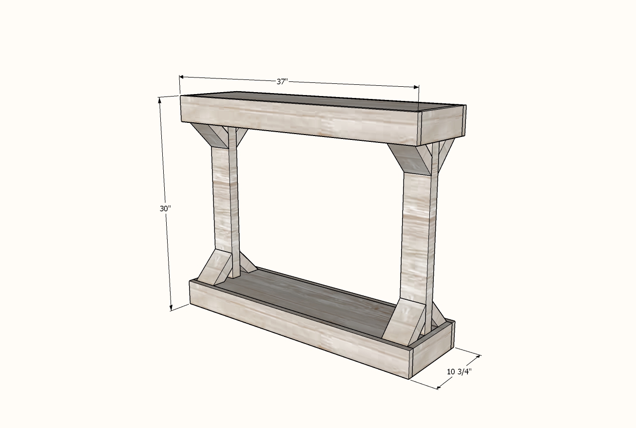 narrow console table