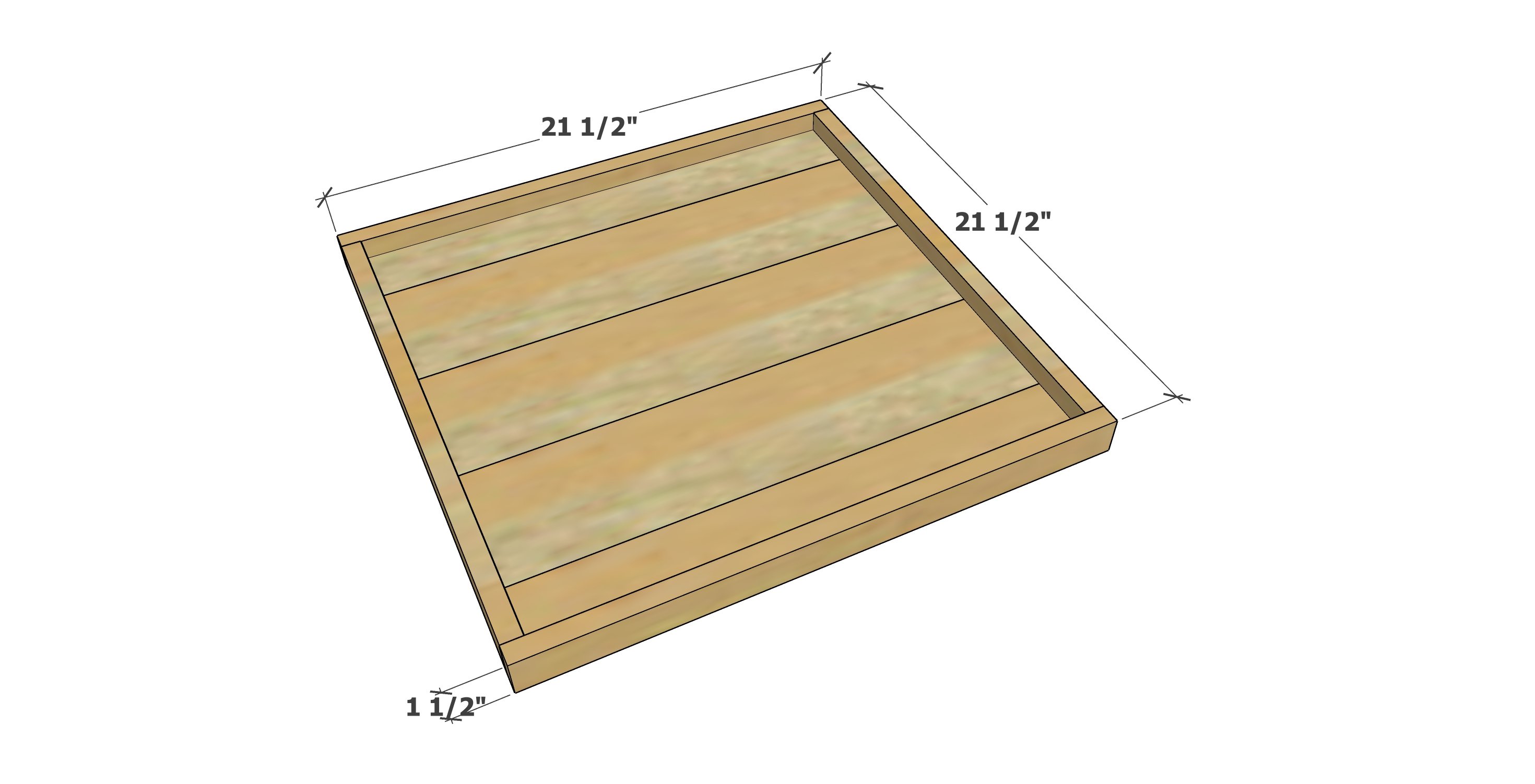 ottoman tray dimensions