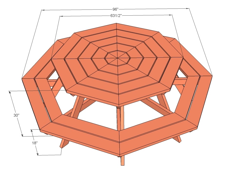 Octagon Picnic Table | Ana White