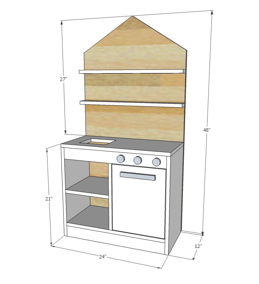 wood play kitchen plans free