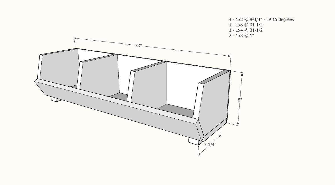 potato bin dimensions