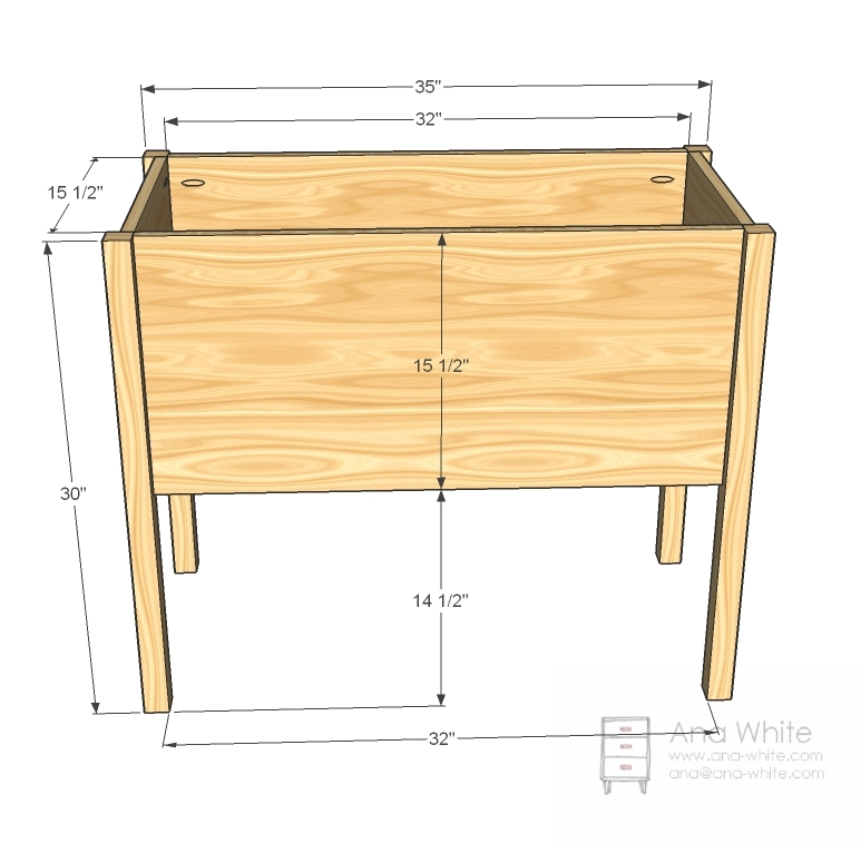 raised toy box dimensions