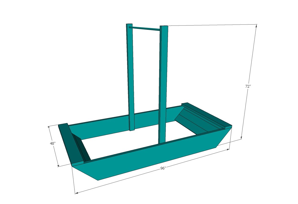 boat sandpit dimensions