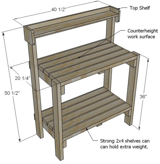 Simple Potting Bench Ana White Simple Potting Bench Ana White