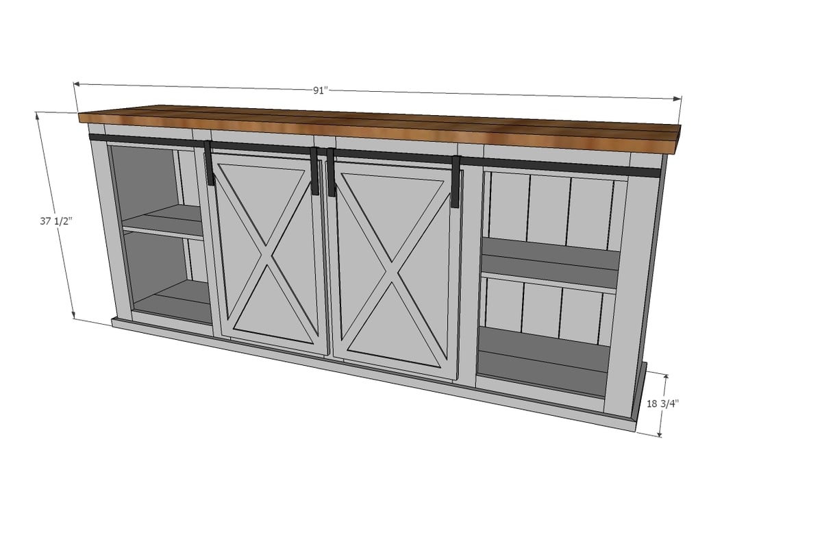 Grandy Barn Door Console Ana White Grandy Barn Door Console Ana White