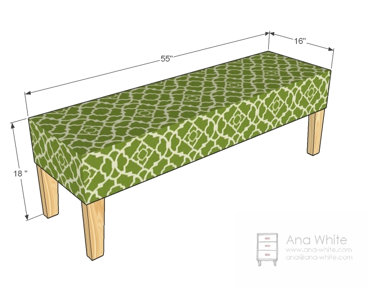 slipcovered bench diy tutorial