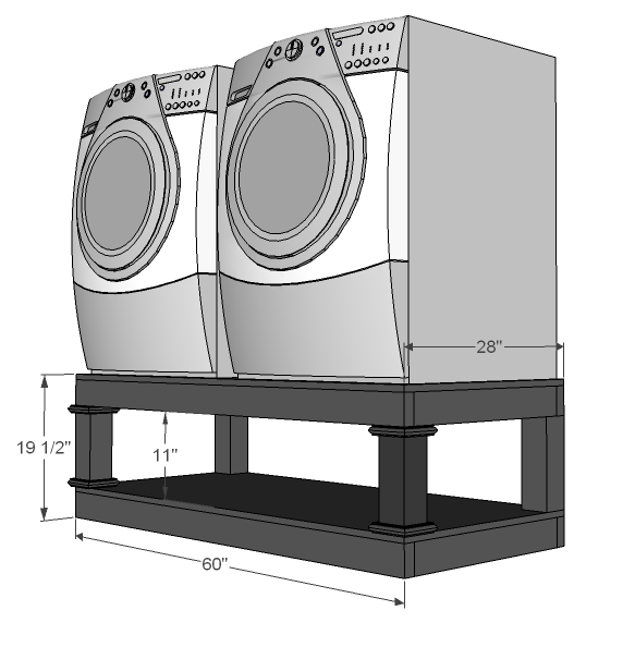 Farmhouse Washer Dryer Pedestals Bases Ana White