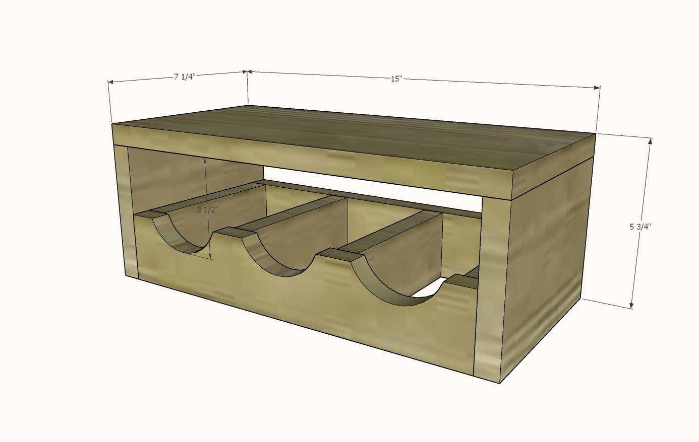 wood wine holder dimensions