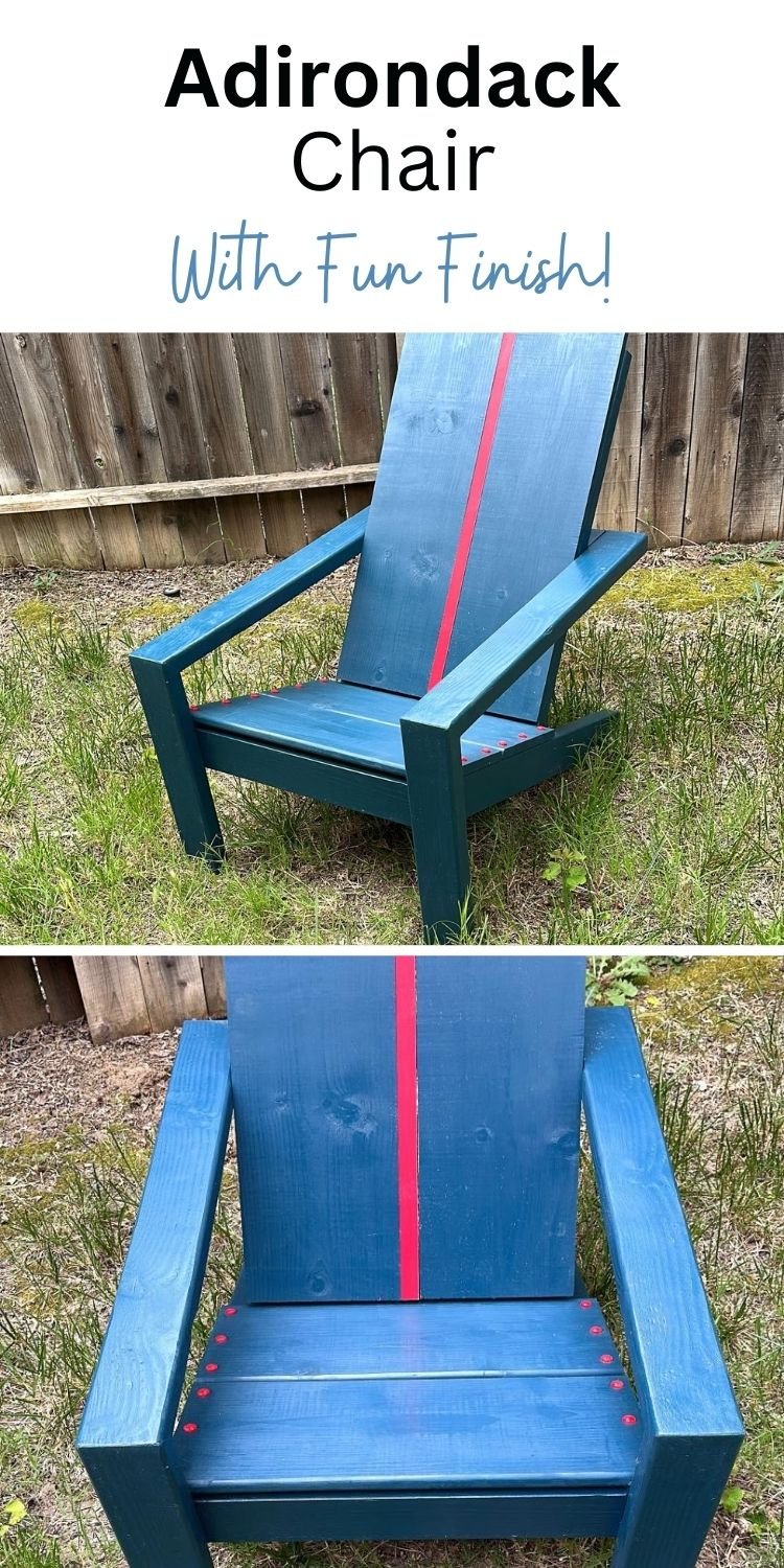 Adirondack Chair with Fun Finish! 