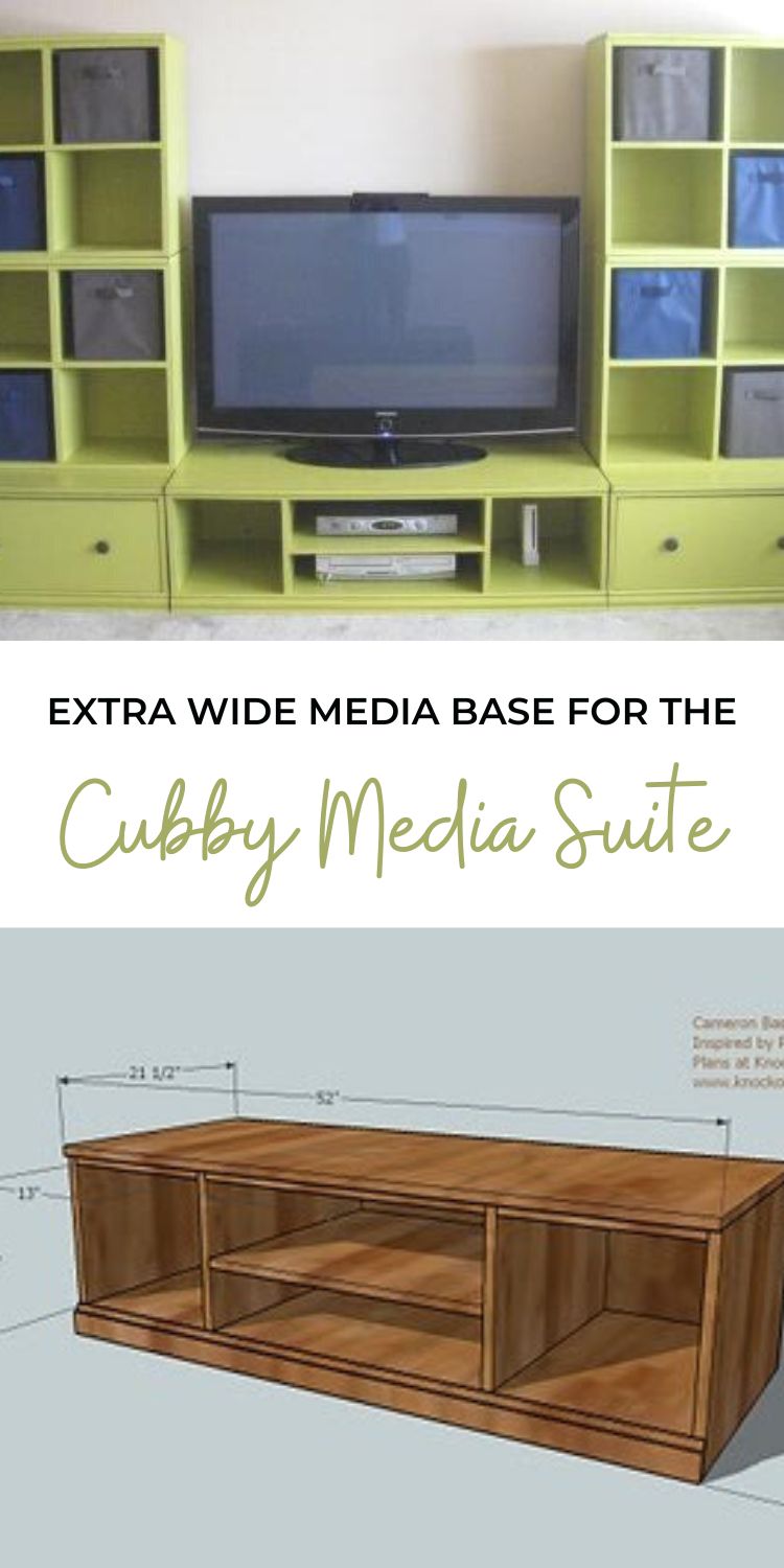 Extra Wide Media Base for the Cubby Media Suite