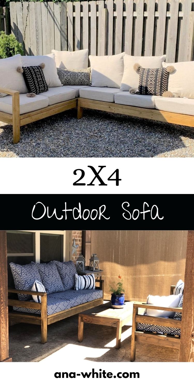 2x4 Outdoor Sofa Ana White