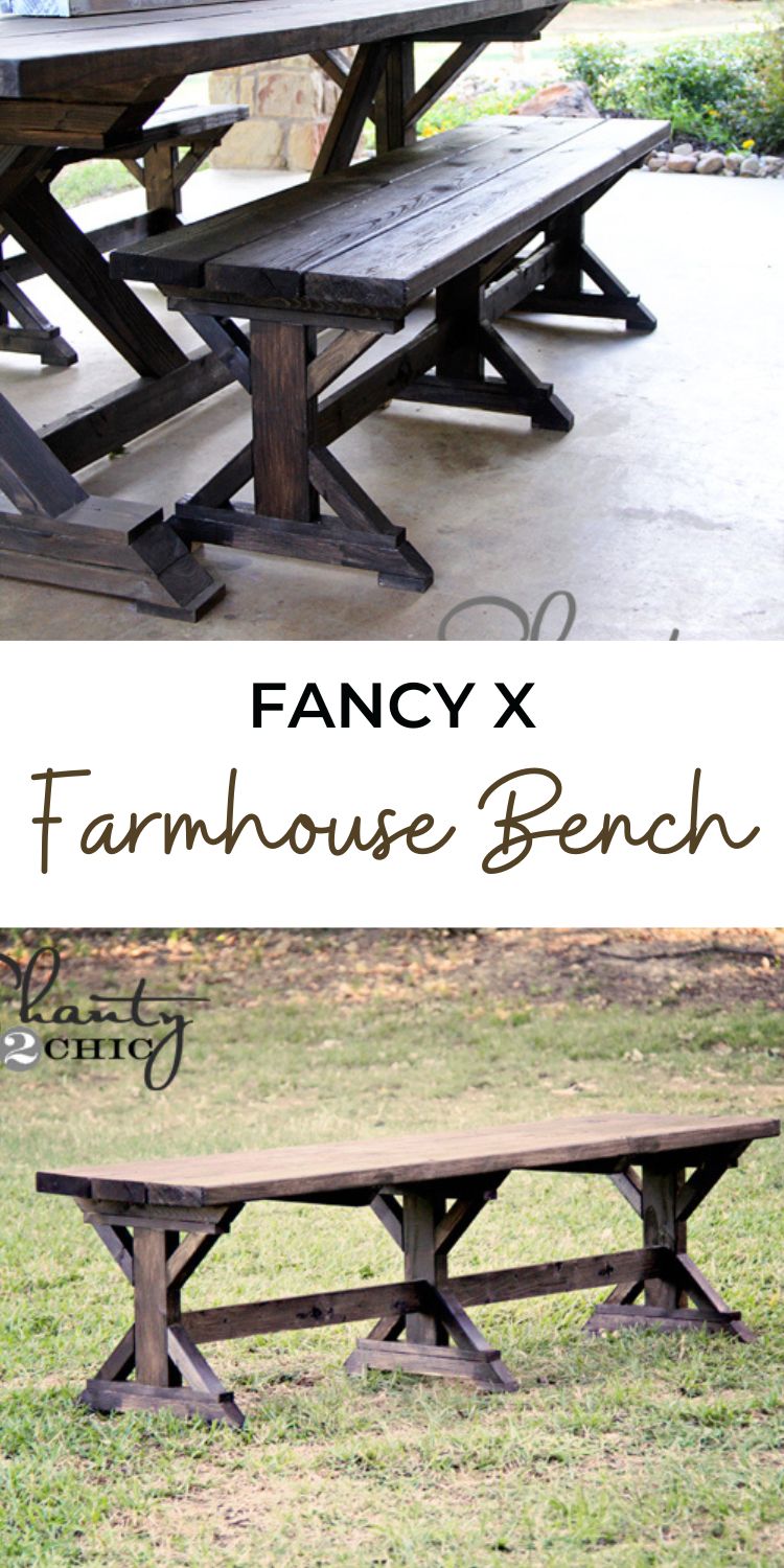 Fancy X Farmhouse Bench