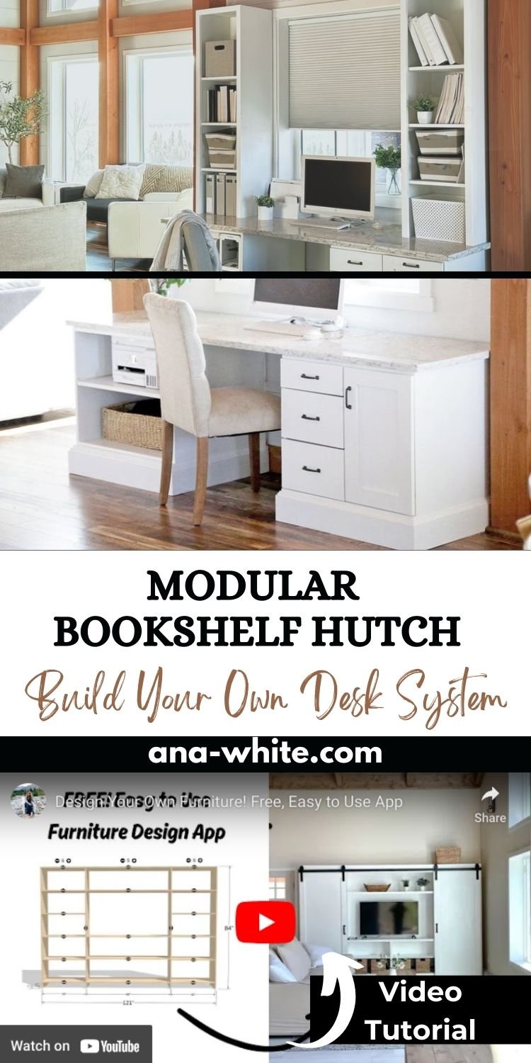 Modular Bookshelf Hutch - Build Your Own Desk System