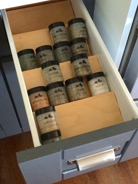 spice drawer insert diy