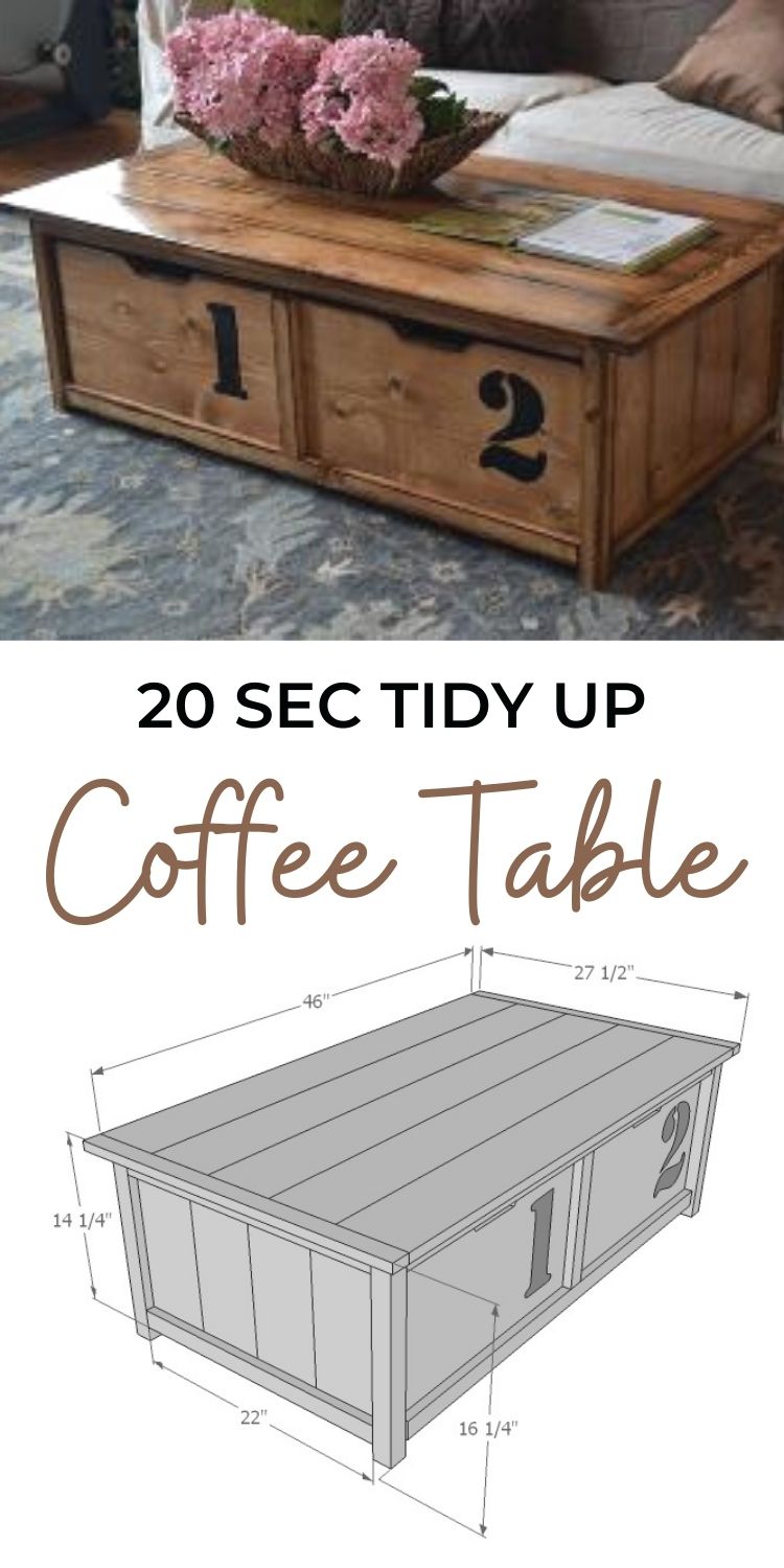 20 Sec Tidy Up Coffee Table