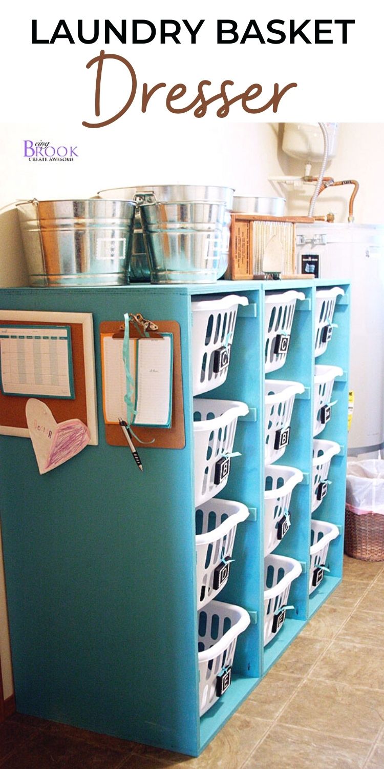 Laundry discount basket dresser