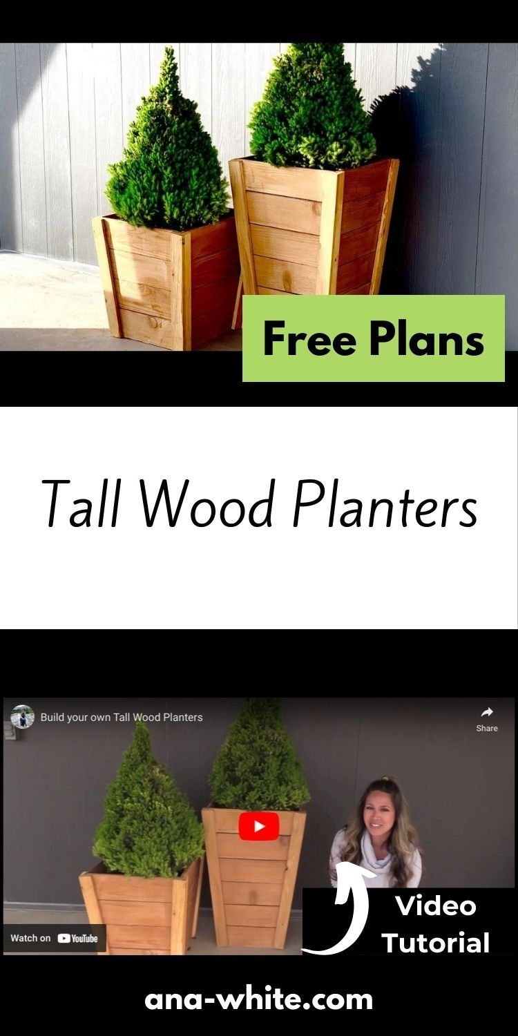 Tall Wood Planters