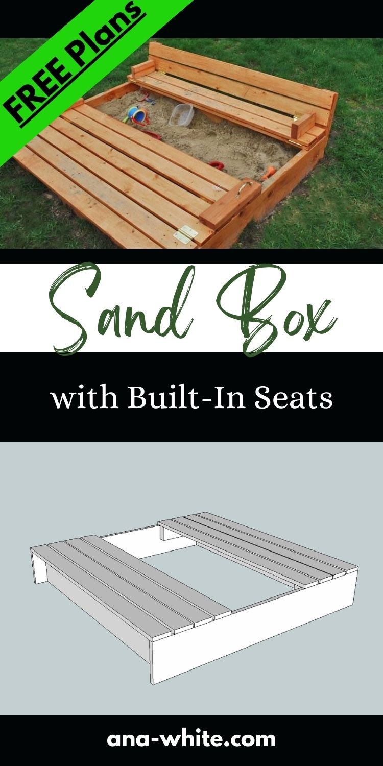 Sand Box with Built-In Seats