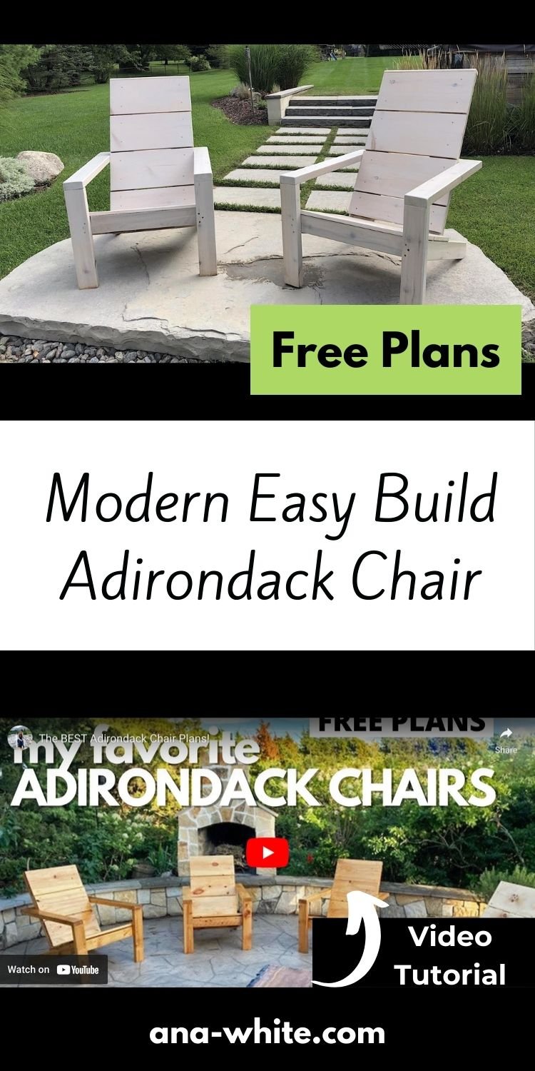 Modern Easy Build Adirondack Chair