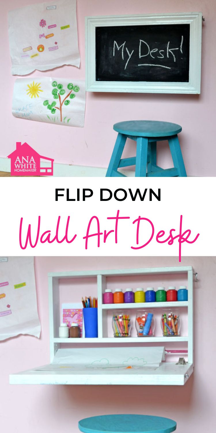 Flip Down Wall Art Desk
